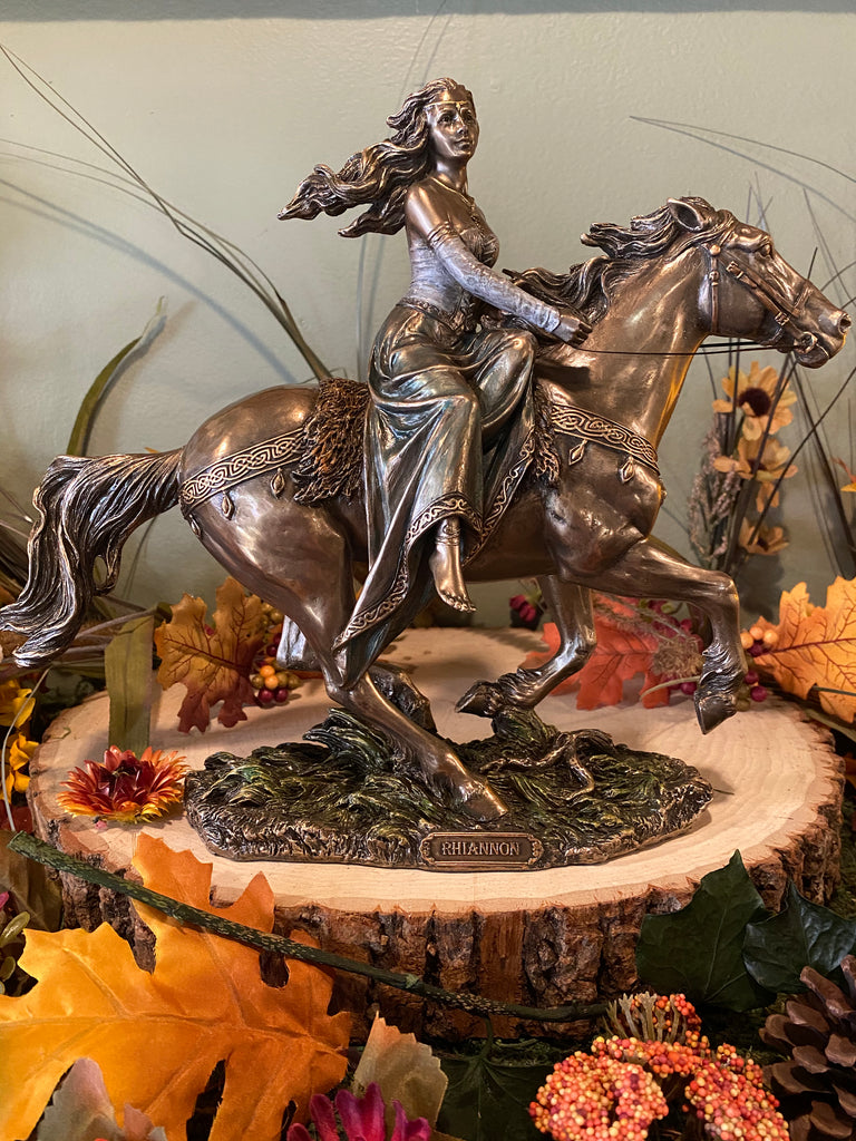 Rhiannon on Horse Statue