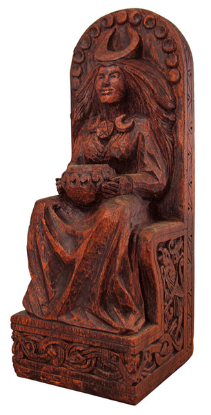 Seated Goddess Statue - (Wood Finish)