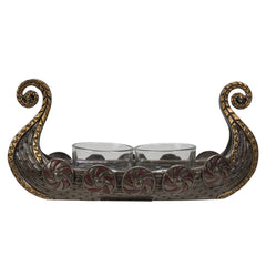 Viking Ship Double Tealight/Votive Holder