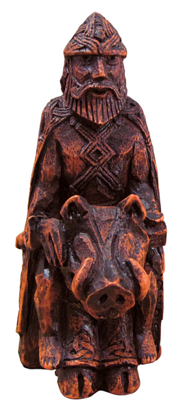 Freyr Figurine - Wood Finish