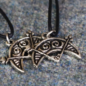 Pictish Crescent and V Rod Necklace