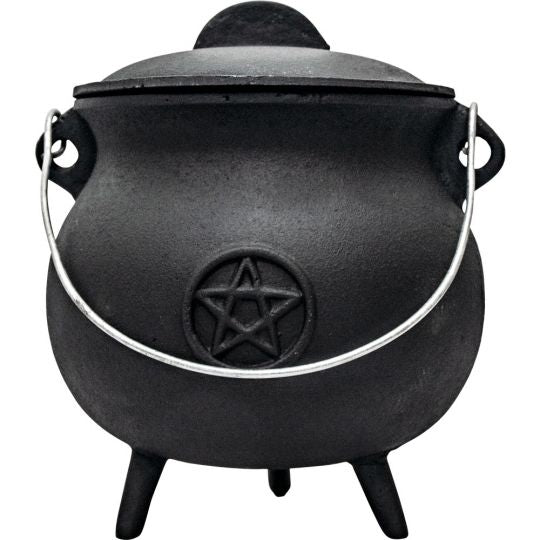 7” Cauldron with Lid and Pentacle