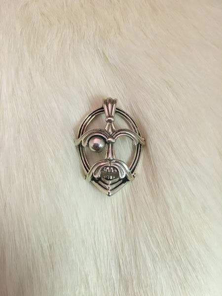 Sterling Silver Mask of Odin Pendant