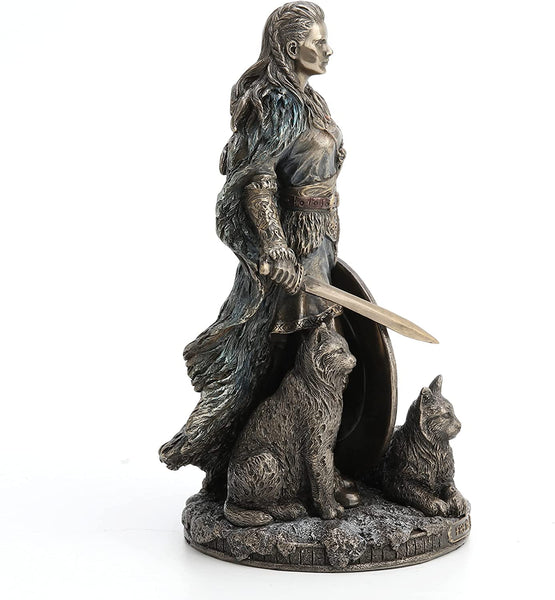 Freya with Shield Statue