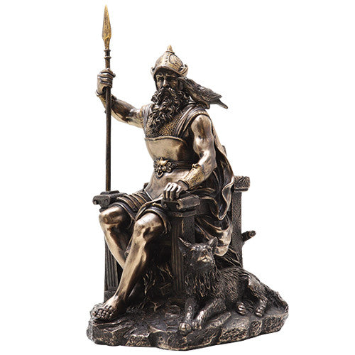 Seated Odin Statue - Cold Cast Resin