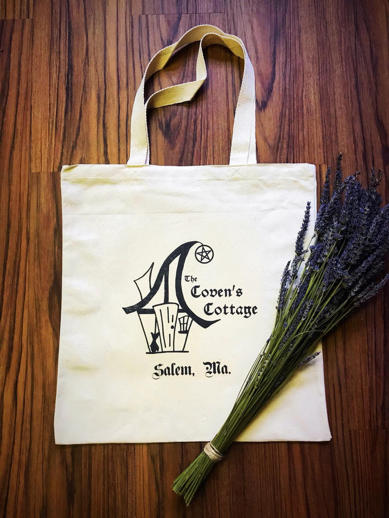 Reusable Canvas Shopping Bag - Coven’s Cottage Logo