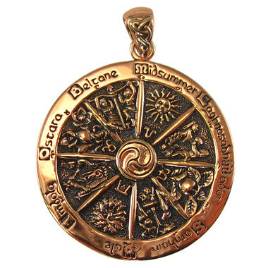 Wheel of the Year Pendant (Copper)