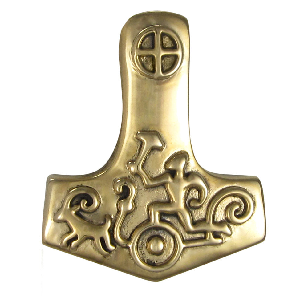 Bronze Petroglyph Thor's Hammer Pendant