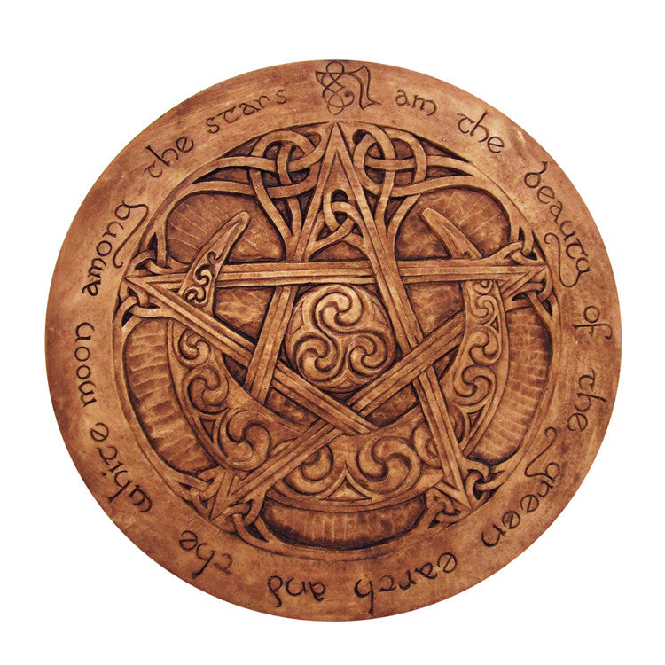 Large Moon Pentacle Wall Plaque