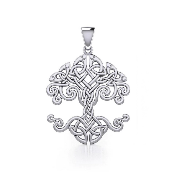Sterling Silver Celtic Knotwork Tree Pendant