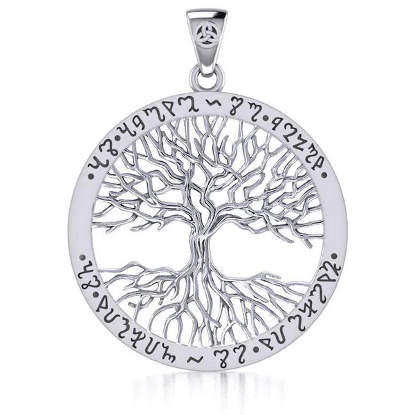 Sterling Silver Tree of Life As Above So Below Theban Pendant