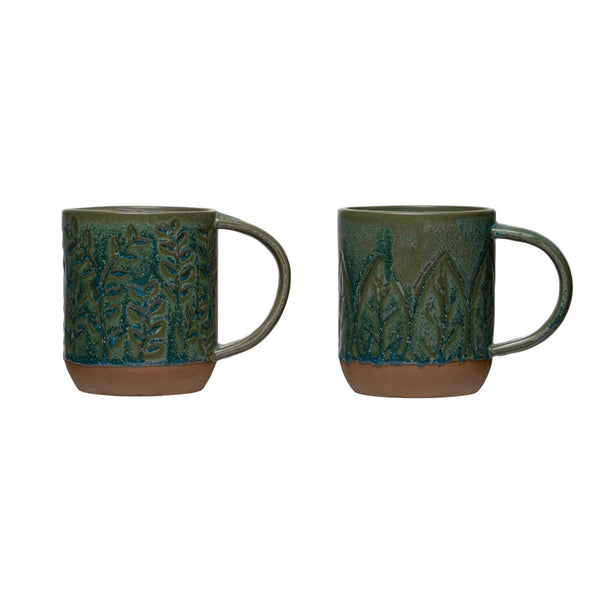 Debossed Stoneware Mug