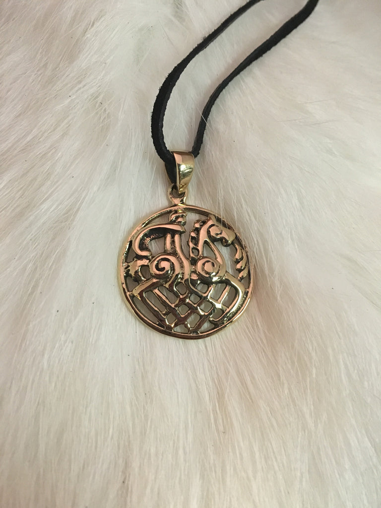 Bronze Odin on Sleipnir Pendant