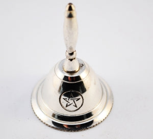 Silver Plated Pentacle Altar Bell