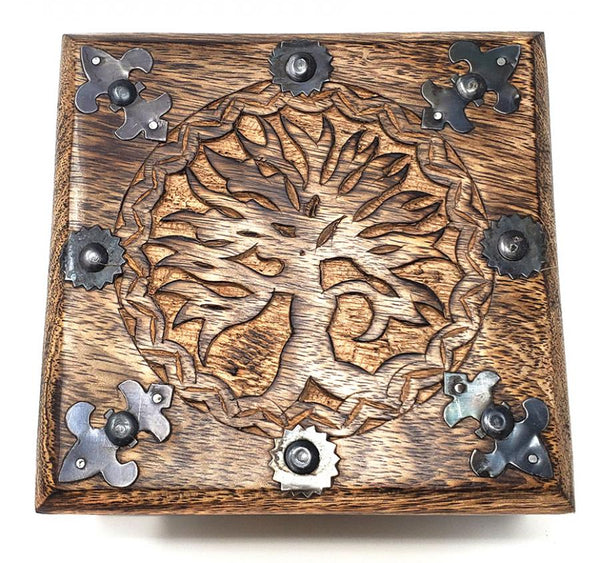 Carved Yggdrasil Wooden Box