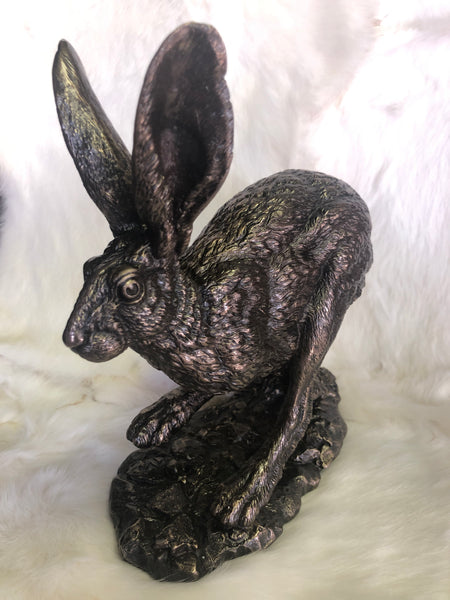 Bronze Hare Statue - Running