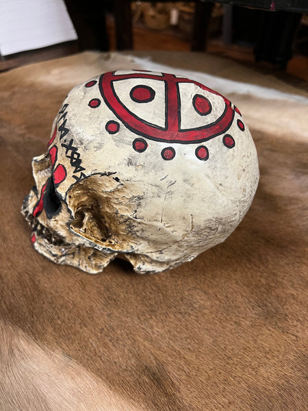 Hand Painted Skull (Resin) - “Hail the Old Gods”