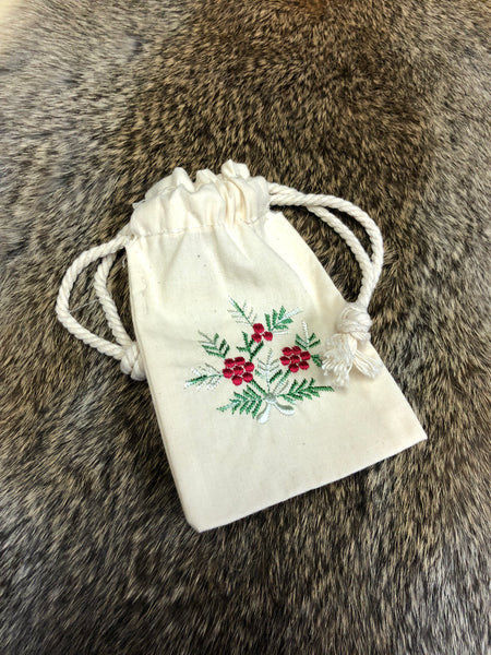 Embroidered Bag - Cranberry