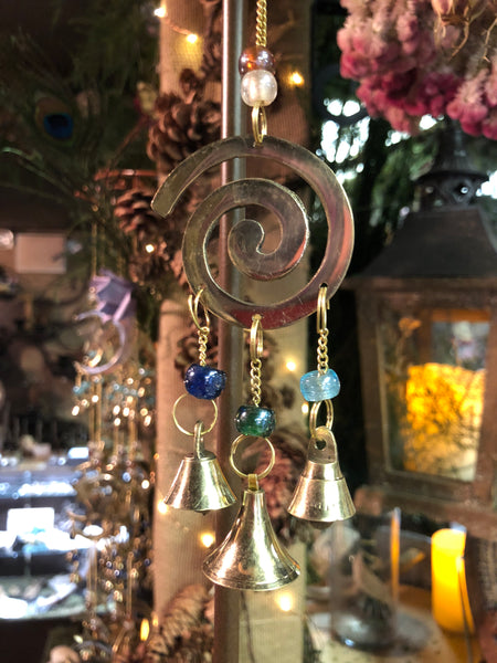 Spiral Windchime with Beads