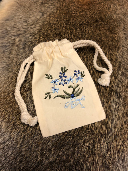 Embroidered Bag - Forget Me Not