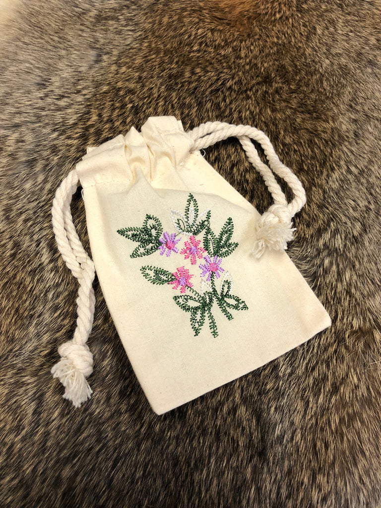 Embroidered Bag - Pink Phlox