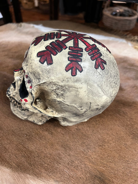 Hand Painted Skull (Resin) - “Helm of Awe”