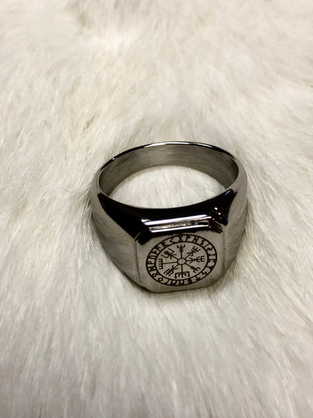 Vegvisir/Norse Compass Rune Ring