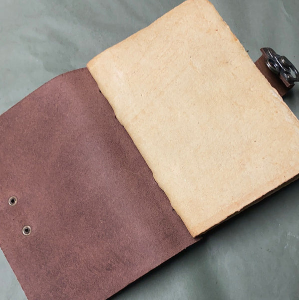 Custom Leather Journal with Pentacle Symbol