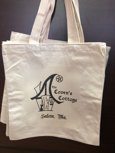 Reusable Canvas Shopping Bag - Coven’s Cottage Logo