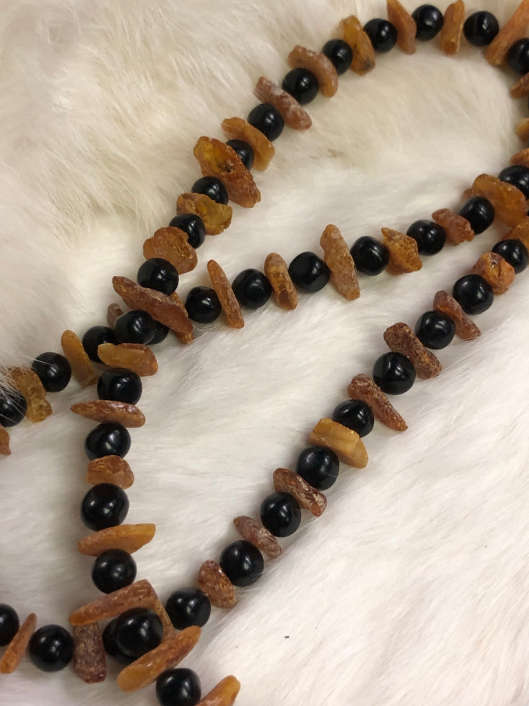 Amber and Jet Necklace