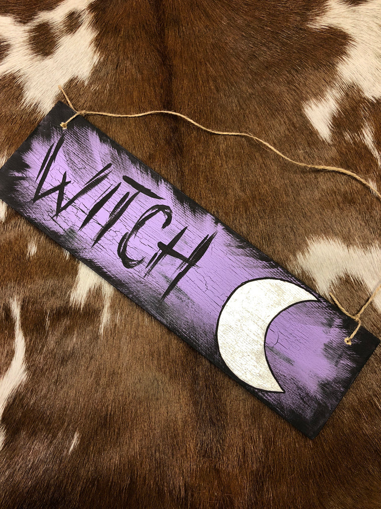 Witch and Moon Plaque