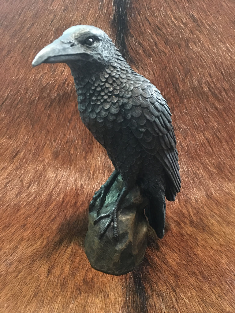 Perched Raven Statue