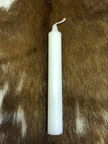 6" Taper Spell Candle - White
