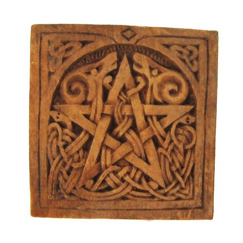 Small Pentacle Plaque with Ram Heads