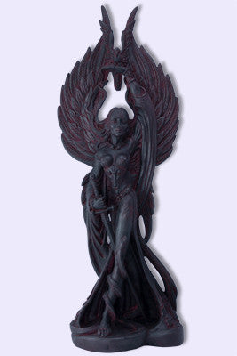 Large Winged Morrigan Statue